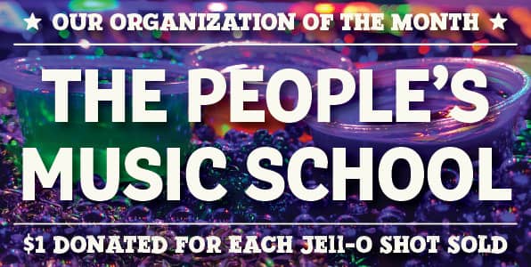 Poster for The People's Music School, February's Organization of the Month
