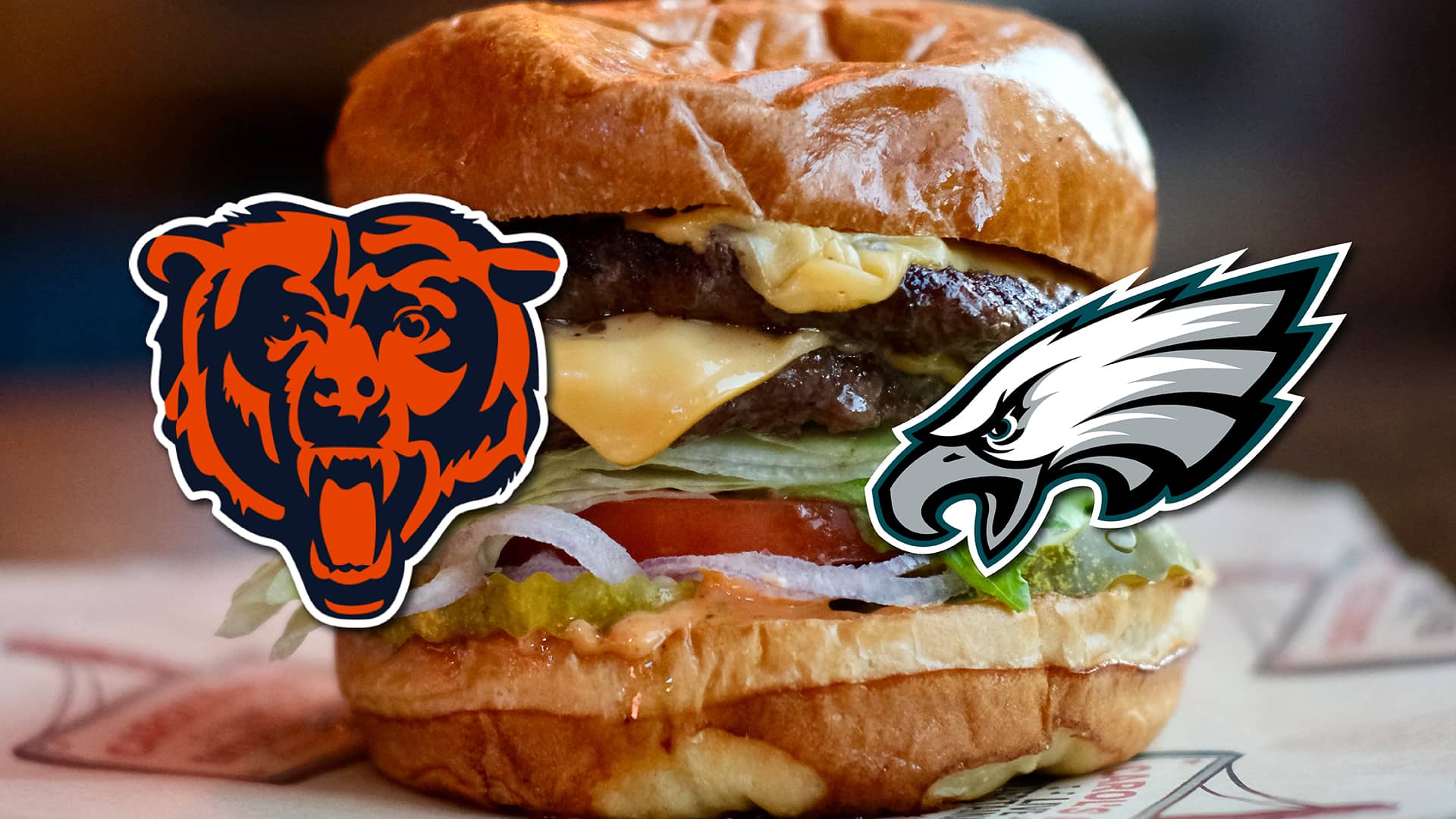 Promotional image for Chicago Bears vs Philadelphia Eagles on September 28, 2026, at Carol's Pub