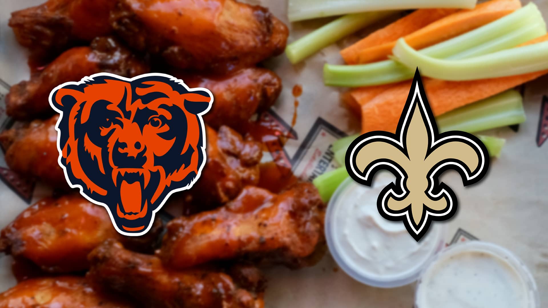 Promotional image for Chicago Bears vs New Orleans Saints on November 22, 2026, at Carol's Pub