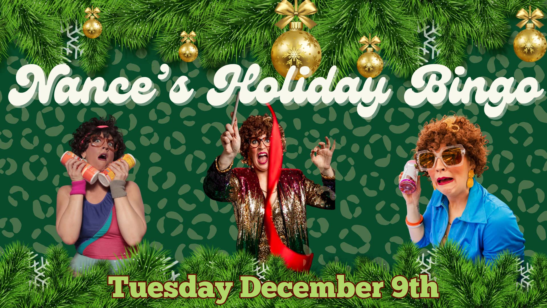 Promotional image for Nance's Holiday Bingo on December 9, 2025, at Carol's Pub
