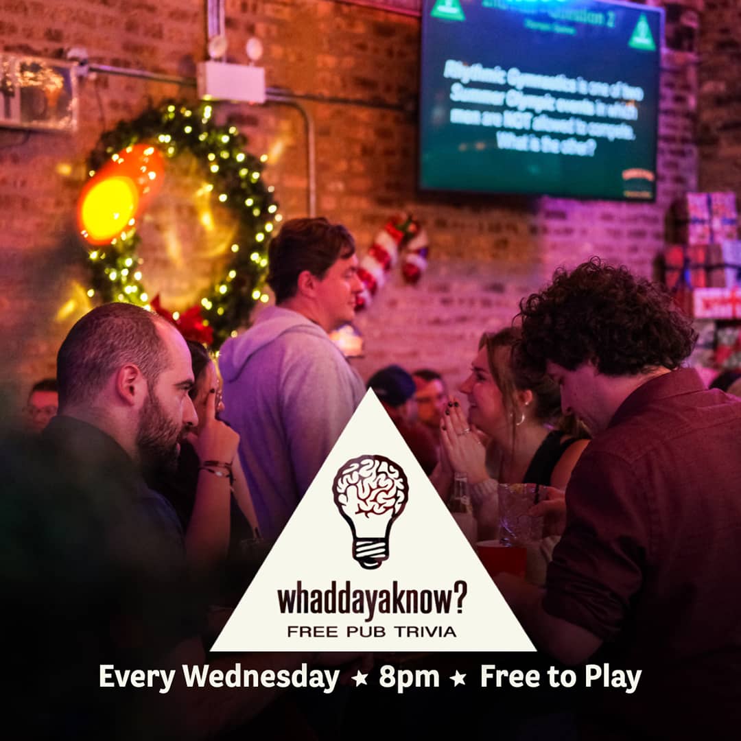 Promotional image for Whaddayaknow? Free Pub Trivia on September 30, 2025 and October 14, 2025 at Carol's Pub